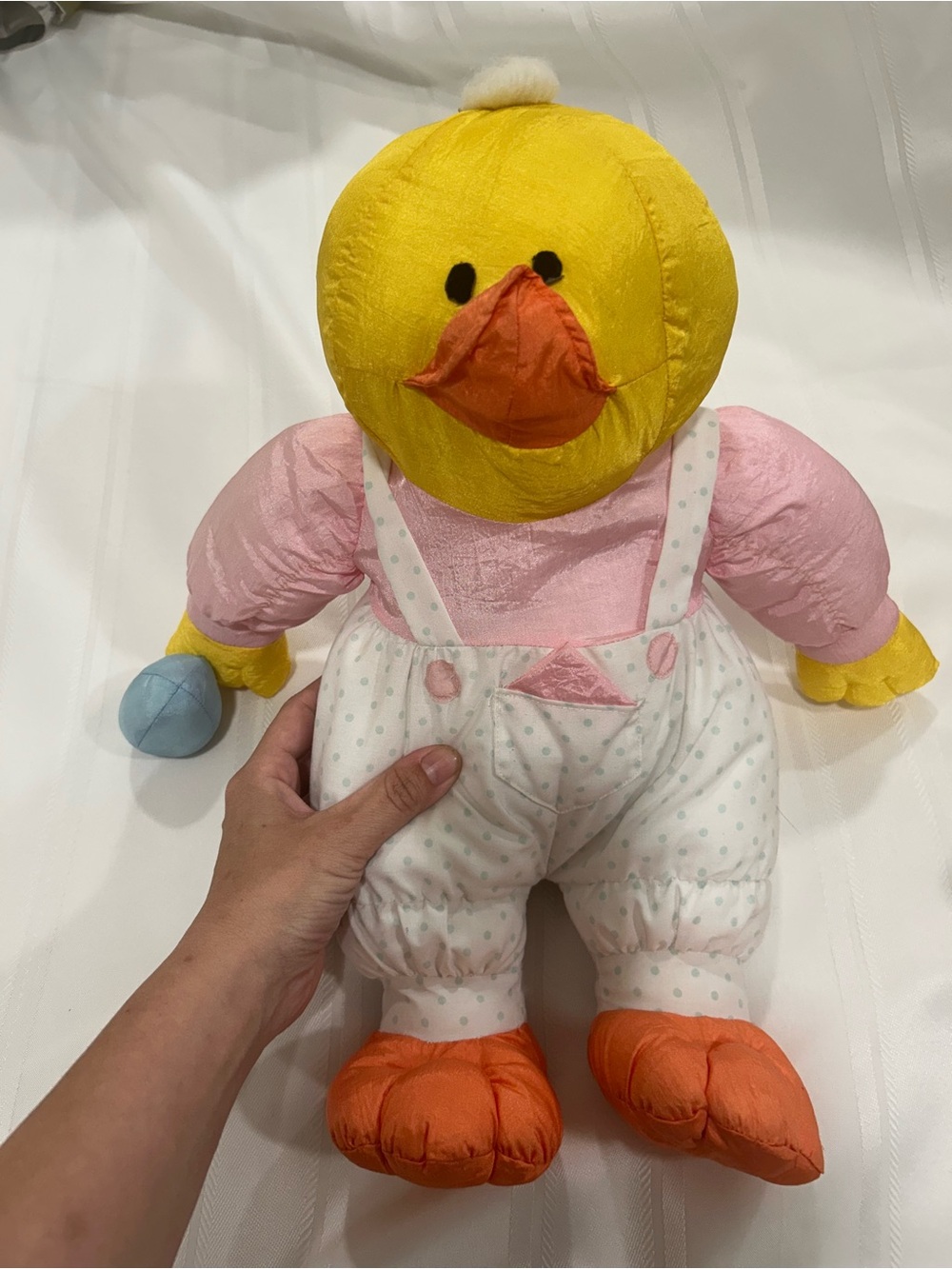 Vintage Puffalump Chick Plush Duck Easter Bunny Friend Nylon Stuffed Animal